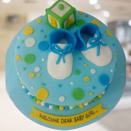 Custom New Born Baby Boy Cake – Taste N Delights