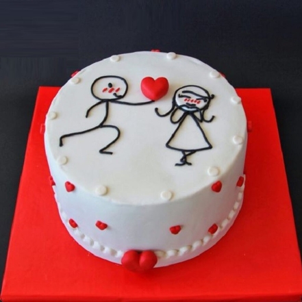 Valentine Photo Cakes | Buy Valentine Photo Cake With Name Online@1000