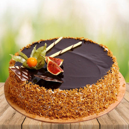 Beautiful Butterscotch Cake - Iris Florists mangalore online delivery of  flowers,cakes, arrangements and decorations
