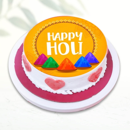 Buy Color Contrast Holi Poster Cake-Chocolicious Vanilla Cake