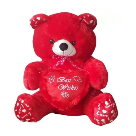 teddy bear image red colour