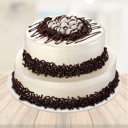 Happy Birthday Double Decker Chocolate Cake With Name