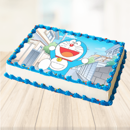 Shop for Fresh Edible Doraemon Theme Birthday Cake online