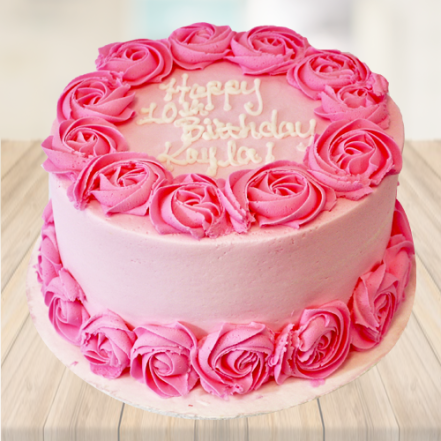 Buy Floral Design Pink Strawberry Cake-Floral Design Pink Strawberry Cake