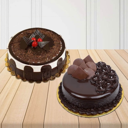 Order Online Chocolate Flavoured Two Tier Cake from IndianGiftsAdda.com