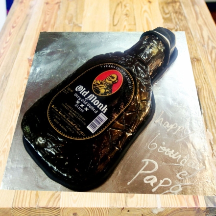 Old Monk Bottle Cream Cake Delivery in Delhi NCR - ₹1,649.00 Cake Express