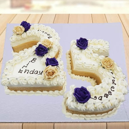 25th Anniversary Cake in Purple Buttercream | 25 anniversary cake, Anniversary  cake, Unique birthday cakes