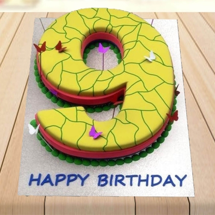 9th Birthday Special Fondant Cake | Birthday Cakes For The 9-year Boy