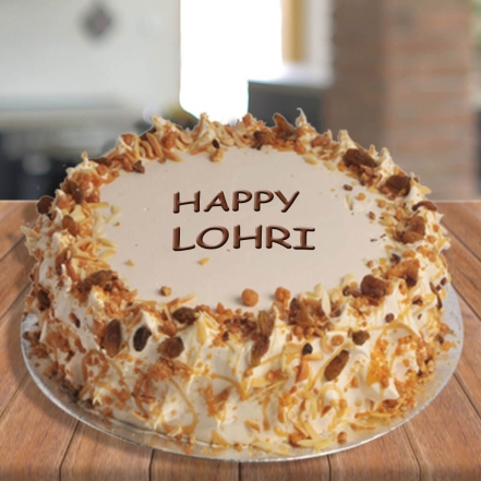 Happy Lohri Photo Cake- Order Online Happy Lohri Photo Cake @ Flavoursguru
