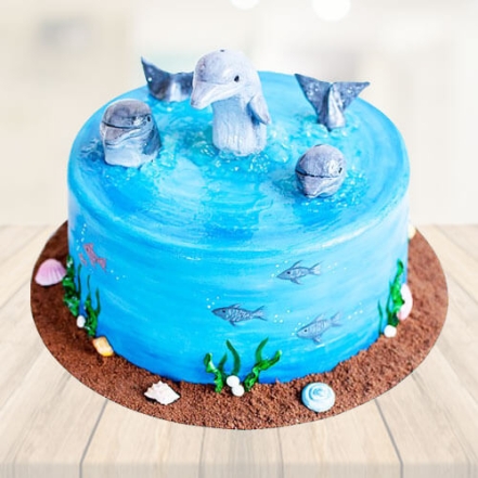50 Dolphin Cake Design (Cake Idea) - October 2019 | Dolphin birthday cakes, Dolphin  cakes, Cupcake birthday cake
