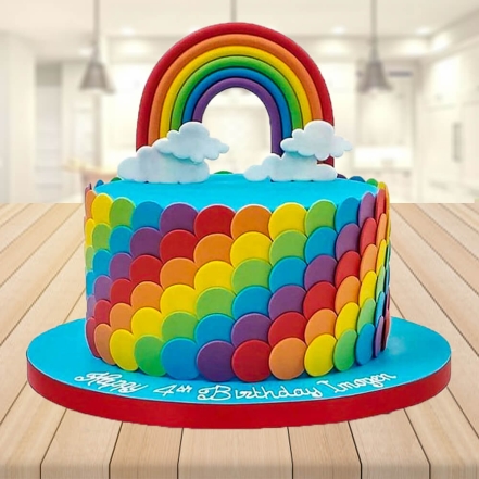 Rainbow Layer Cake | Punchfork